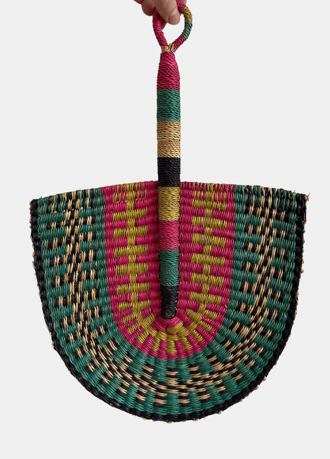  AARVEN Ghanaian Woven Grass Fan , , , , , ,  The Green Thumb Club