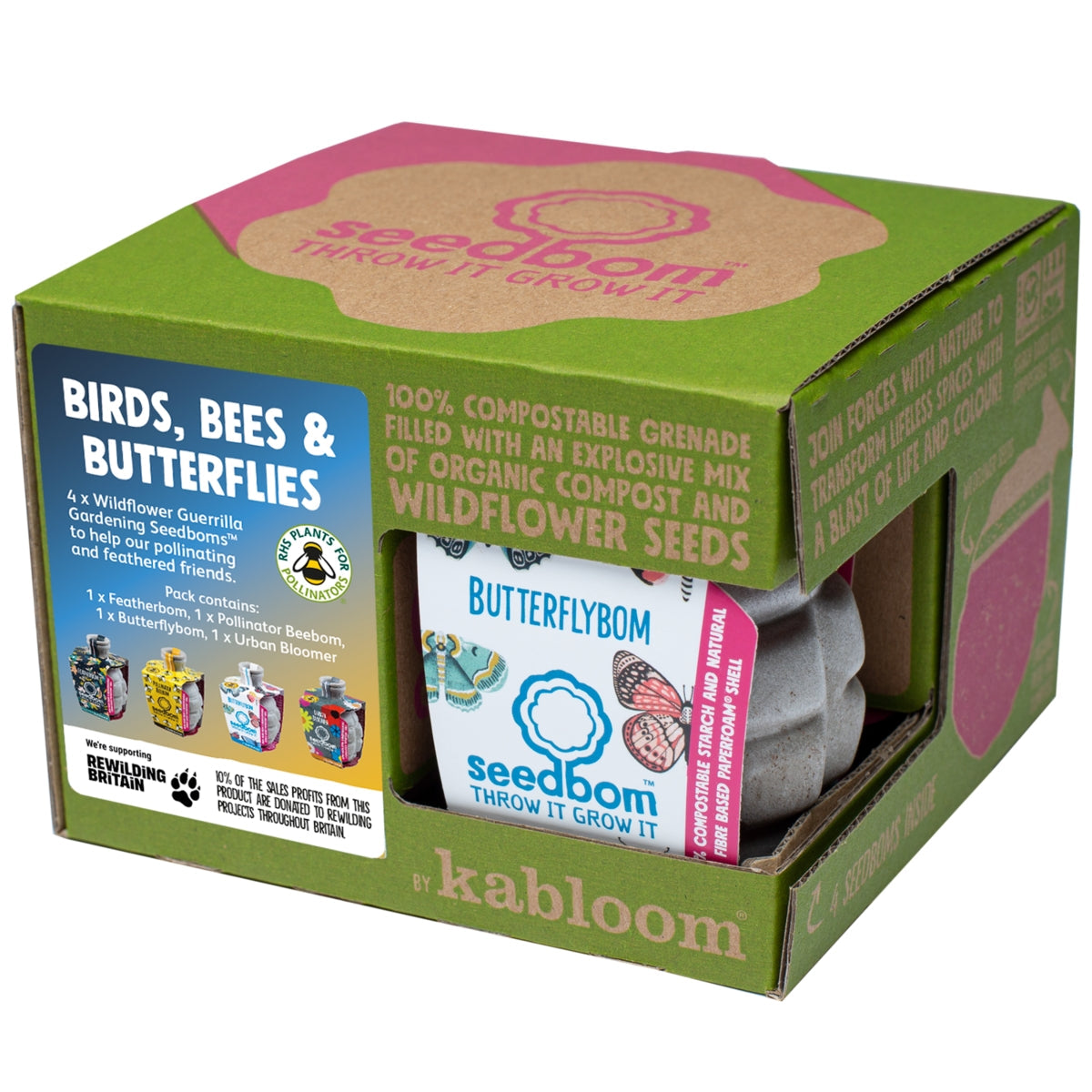  Kabloom Birds, Bees & Butterflies 4 Pack BB0014 The Green Thumb Club