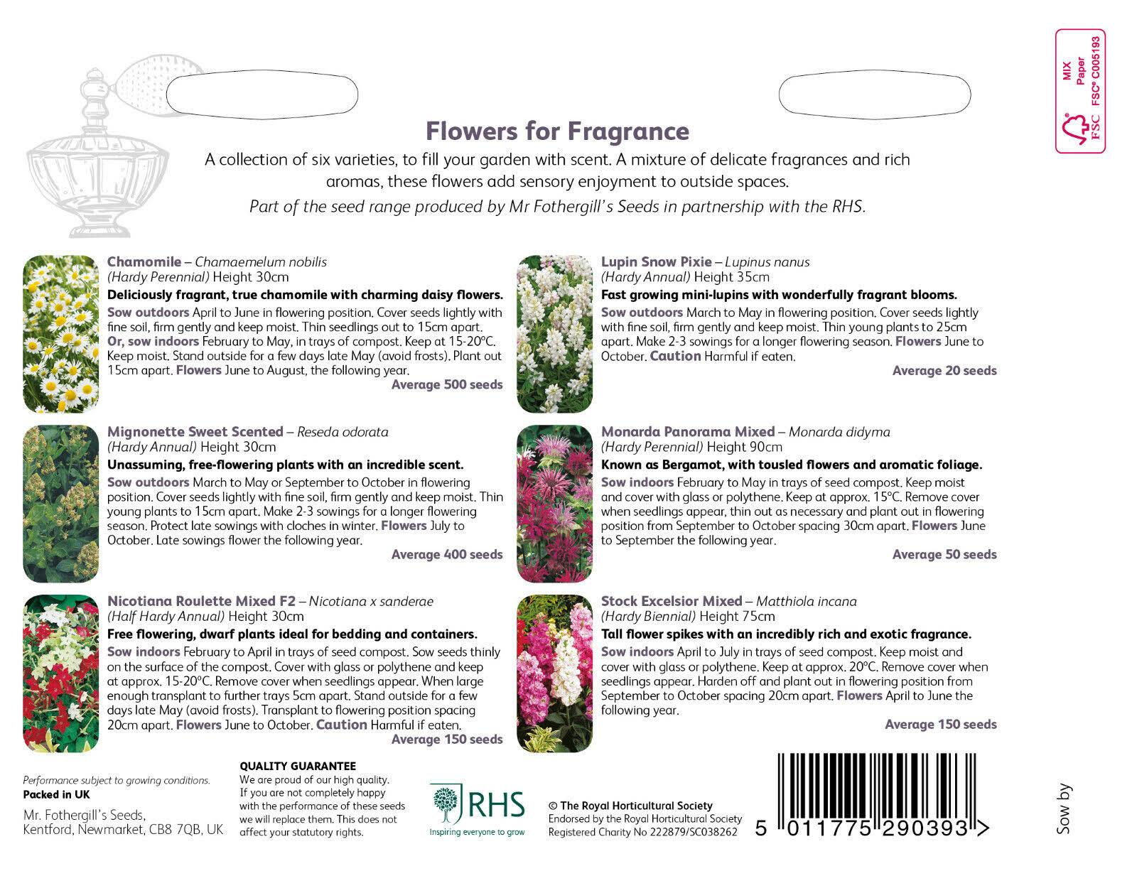 RHS Flowers for Fragrance Collection