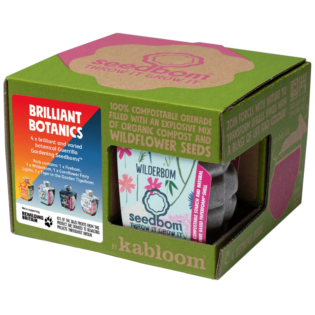  Kabloom Brilliant Botanics Seedbom Gift Box BR0113 The Green Thumb Club