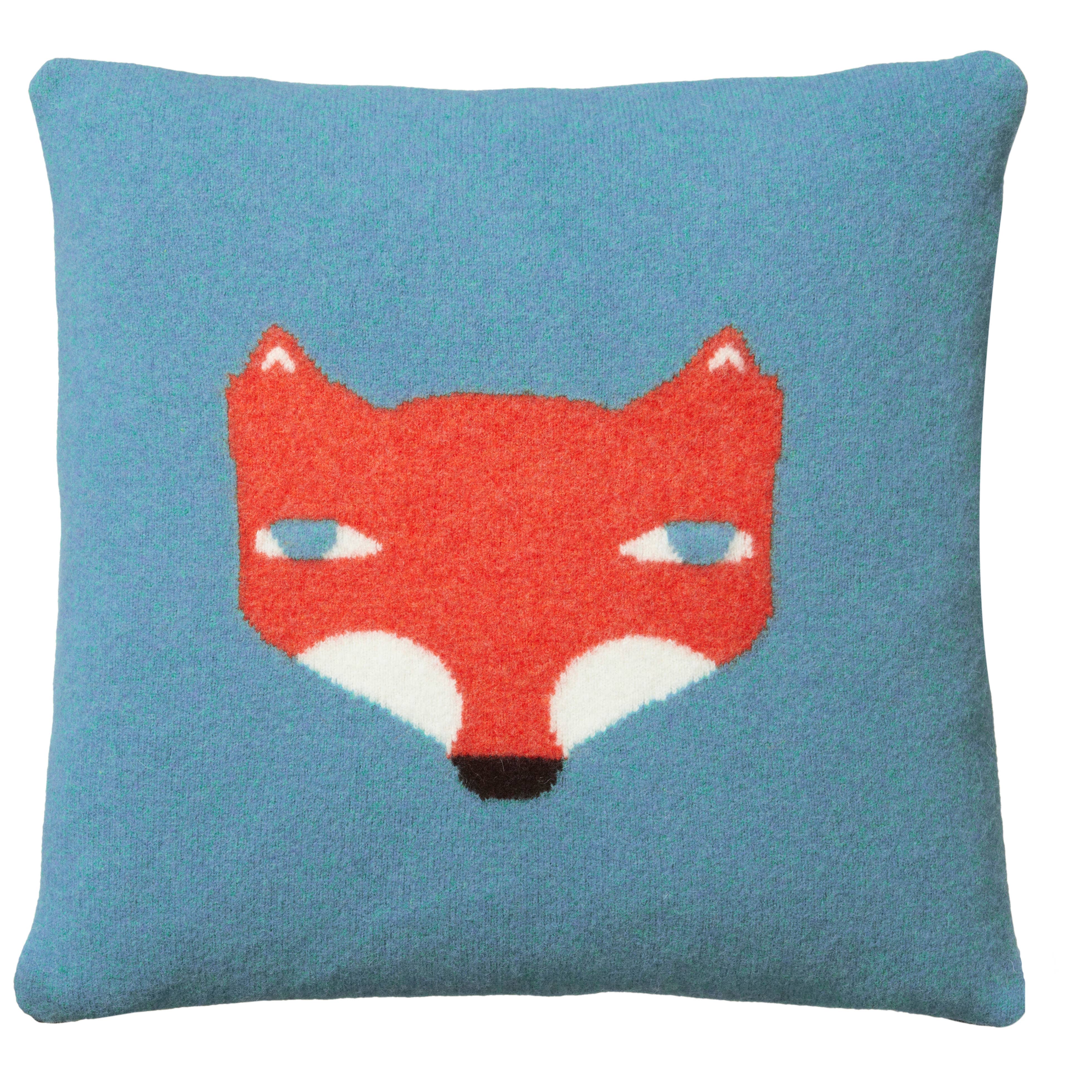  Donna Wilson Fox Cushion - Blue CU-FOX-BLRE-XX The Green Thumb Club